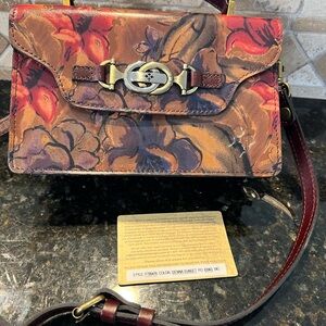 Floral Leather Crossbody Bag